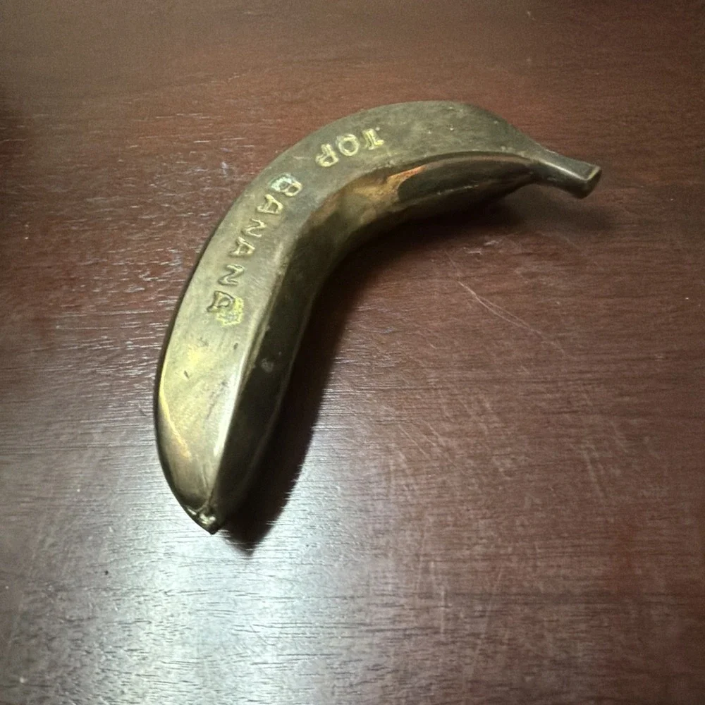 Top Banana Vintage Solid Brass Paperweight 5